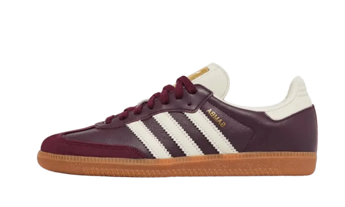 adidas Samba OG Maroon Gold Metallic - NOISEPLUG