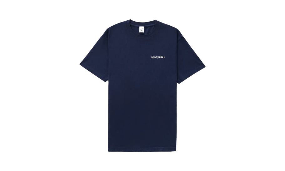 Sporty & Rich Health is Wealth Navy T - Shirt - NOISEPLUG