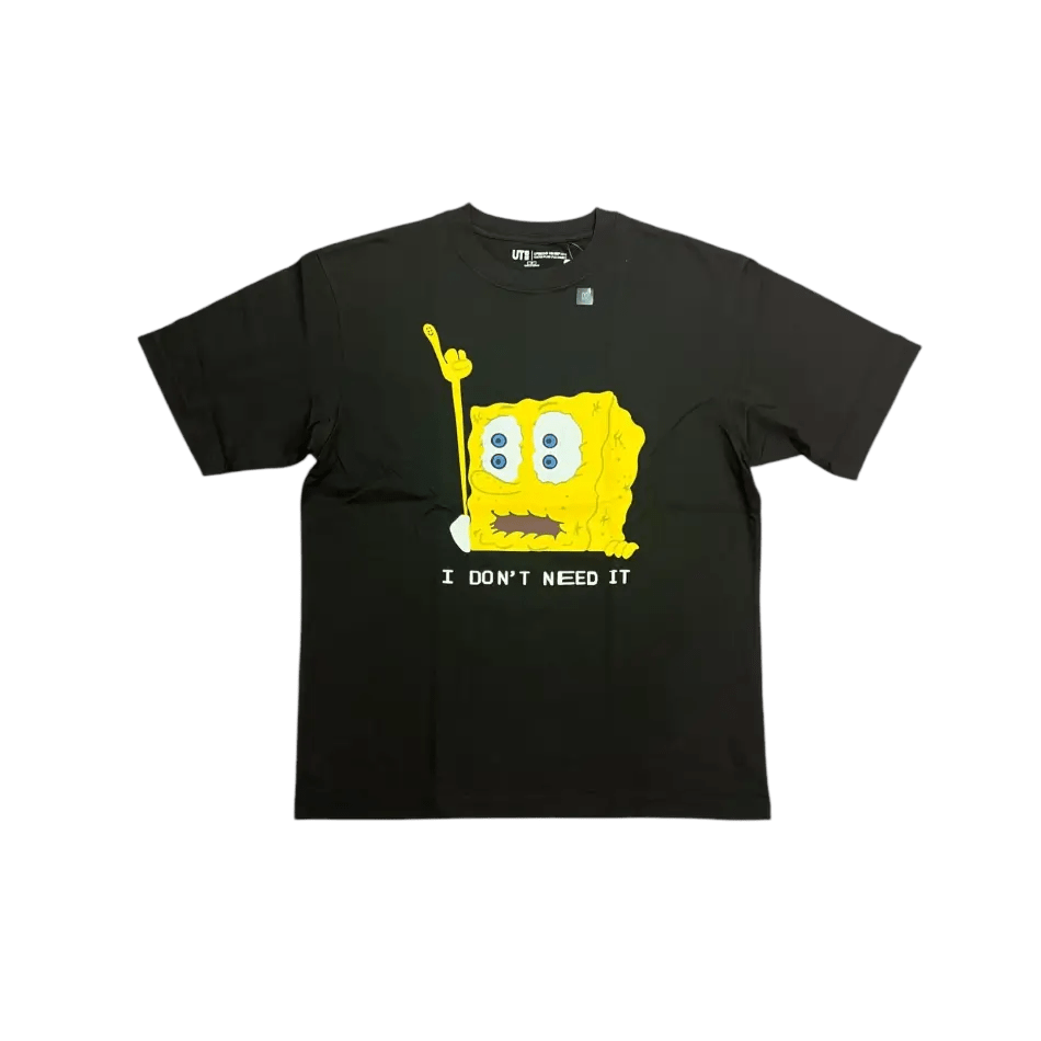 Uniqlo x CPFM Spongebob Squarepants Graphic T-Shirt Black - NOISEPLUG