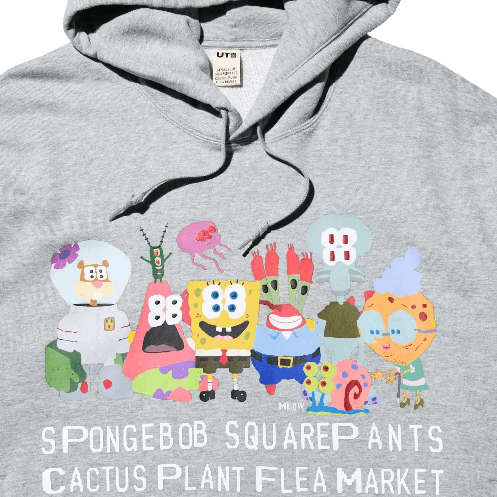 Uniqlo x CPFM Spongebob Squarepants Hoodie Gray - NOISEPLUG