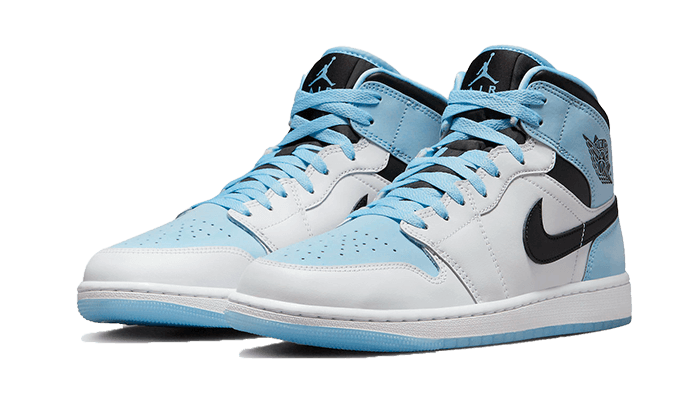 Jordan 1 Mid Ice Blue Black - NOISE PLUG