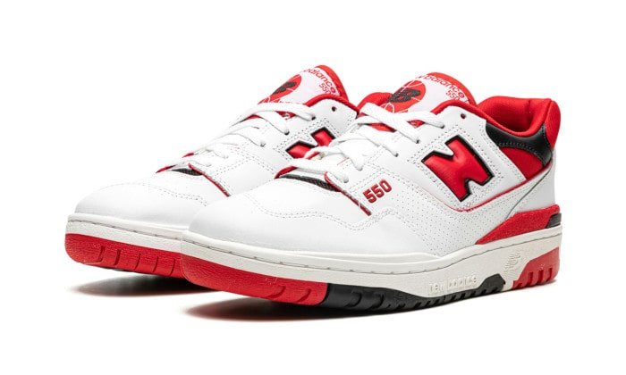 New Balance 550 White Red - NOISE PLUG