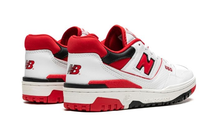 New Balance 550 White Red - NOISE PLUG