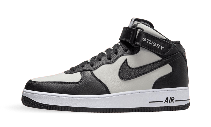 Nike Air Force 1 Mid Stussy Light Bone Black - NOISE PLUG